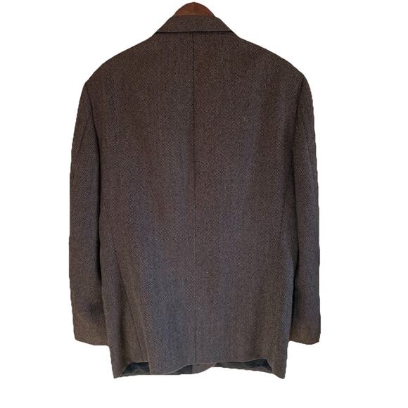 Oscar de la Renta Men’s Brown Herringbone Sport Coat Suit Jacket Blazer Sz 42S - Picture 5 of 13